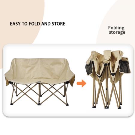 MOQ MOQ a doppia sede a doppia sede esterno leggera pieghevole campeggio da pesca portatile con sacca a rete 