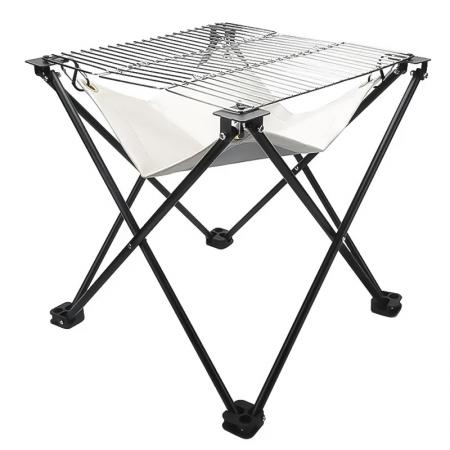 Grill pieghevole portatile esterno in tessuto ignifugo in acciaio inossidabile grill bbq a carbone