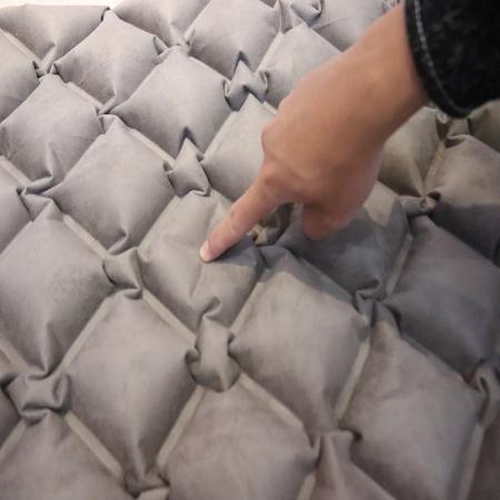 ultralight single sided suede waterproof tpu camping sleeping pad compact inflatable air mattress 