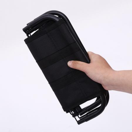 Sgabello da campeggio in metallo leggero, pieghevole, portatile, in acciaio impermeabile ad alta resistenza 