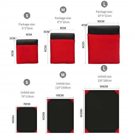 Coperta tascabile piccola, leggera e compatta, in nylon antistrappo, impermeabile, adatta alla tasca. 