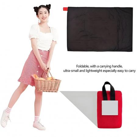 Coperta tascabile piccola, leggera e compatta, in nylon antistrappo, impermeabile, adatta alla tasca. 