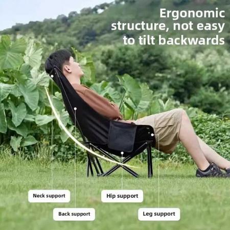 Sedia pieghevole ultraleggera in acciaio inossidabile per esterni, sedia da campeggio leggera per spiaggia e parco