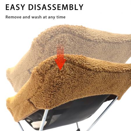 Coprisedia invernale in lana spessa e calda, per escursionismo, picnic, sedia pieghevole da campeggio di alta qualità 