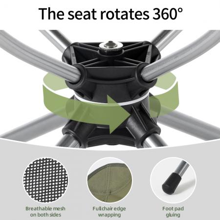 Sedia da spiaggia pieghevole in alluminio ultraleggero per campeggio all'aperto, design moderno e di alta qualità, con logo personalizzato 