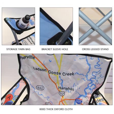 Sedie da campeggio pieghevoli all'ingrosso personalizzate per esterni, da viaggio, da pesca, da giardino, da picnic 