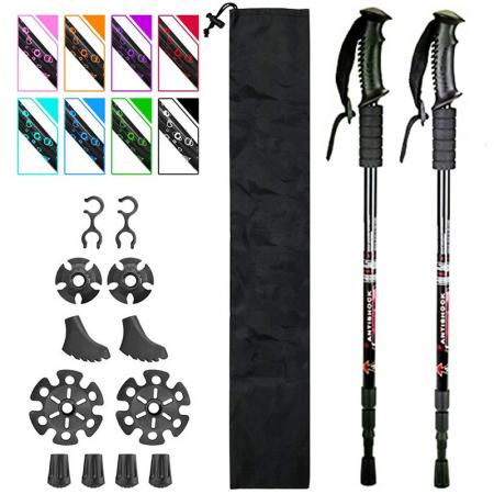 2022 bastoncini da trekking amazon hot 7075 bastoncini da trekking leggeri e da corsa con blocco in lega di alluminio 