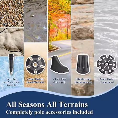 Bastone da passeggio per bastoncini da trekking in alluminio duralluminio 7075 ultraleggero 