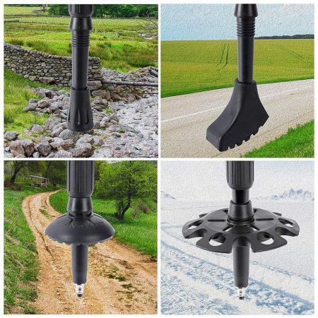 Attrezzatura da esterno per bastoncini da sci e da trekking leggeri multifunzionali 