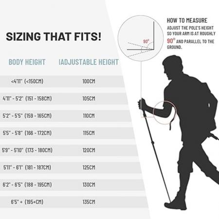 bastoncini da montagna bastoncini da trekking con chiusure rapide regolabili 