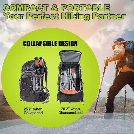 bastoncini da trekking ultraleggeri bastoncini da trekking pieghevoli bastoni da trekking leggeri per attività di campeggio all'aperto 