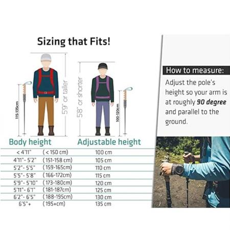 2022 bastoncini da trekking pieghevoli pieghevoli in alluminio in fibra di carbonio bastoncini da trekking 7075 bastone da passeggio per il monitoraggio
 
