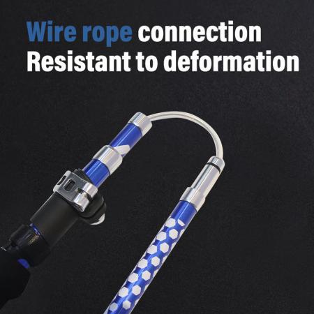 Bastone da trekking pieghevole a cinque sezioni, ultraleggero, in lega di alluminio 7075 con blocco esterno 