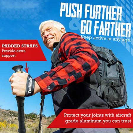 Bastoni da passeggio in lega di alluminio Bastone da arrampicata con impugnatura salda