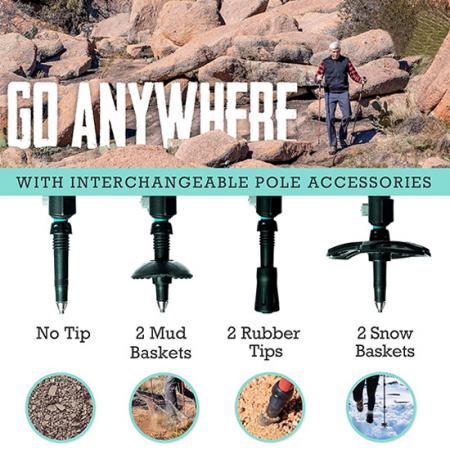 Bastoni da passeggio in lega di alluminio Bastone da arrampicata con impugnatura salda