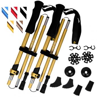 Bastoncini da trekking pieghevoli ultraleggeri in carbonio