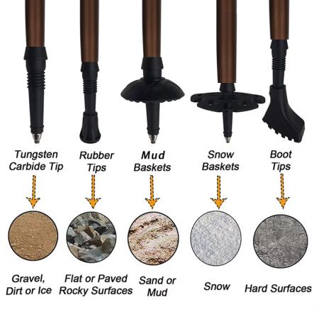 Bastone da trekking pieghevole ultraleggero in lega di alluminio 6061 a 5 sezioni, moderno bastone da passeggio per esterni regolabile, impugnatura in EVA 