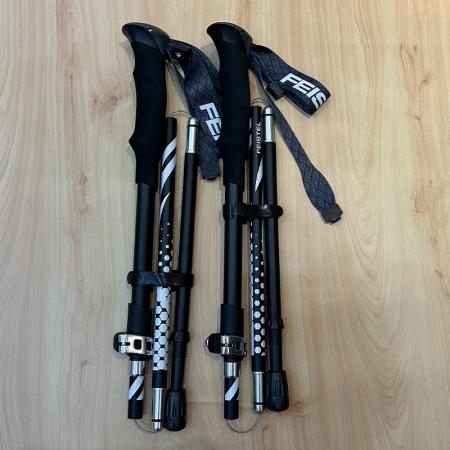 Bastoncini da trekking ultraleggeri, portatili, pieghevoli, in alluminio Duralluminio 7075 