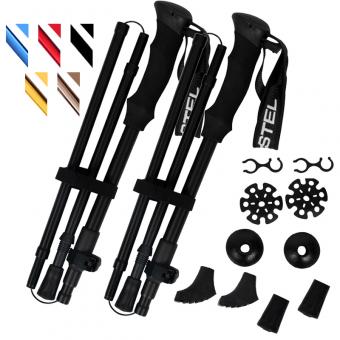 Bastoncini da trekking pieghevoli ultraleggeri in carbonio