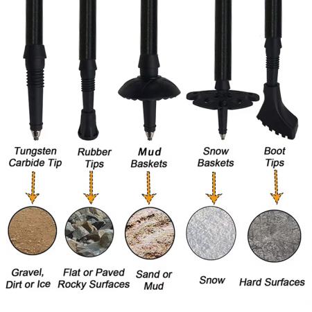 Bastoncini da trekking telescopici e pieghevoli in alluminio 7075 più venduti e leggeri 