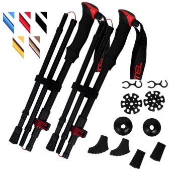 Bastone da trekking pieghevole in alluminio leggero personalizzato