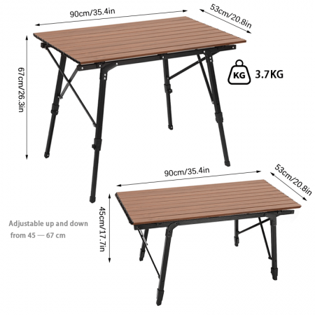 Tavolo da spiaggia pieghevole ultraleggero con borsa per il trasporto, tavolo da campeggio per picnic e cucina da viaggio all'aperto