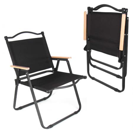 Sedia Kermit da campeggio all'aperto, leggera, dal design moderno e pieghevole, con struttura in legno. 
