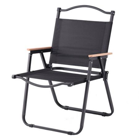 Sedia Kermit da campeggio all'aperto, leggera, dal design moderno e pieghevole, con struttura in legno. 