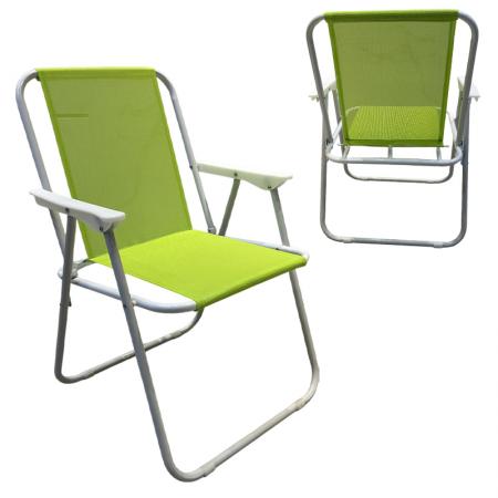 Sedia da campeggio/pesca portatile, leggera, pieghevole in metallo, ideale per relax e spiaggia. 