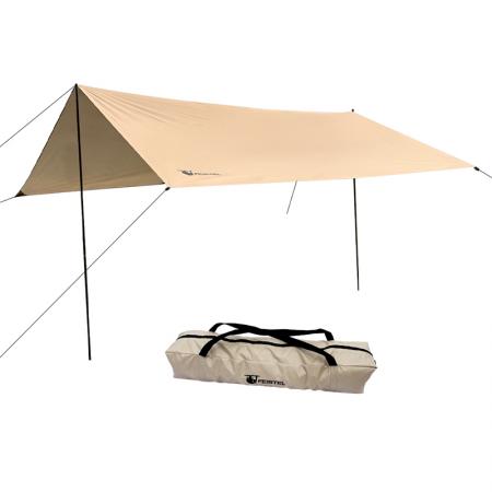 Tenda/telo parasole portatile, robusto e impermeabile, ideale per escursioni, pesca e viaggi all'aperto. Facile da montare.