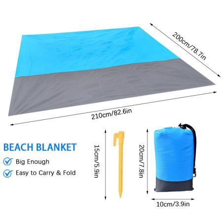 Tappetino da spiaggia impermeabile, tappetino da picnic portatile per esterni, telo da campeggio, coperta da terra 