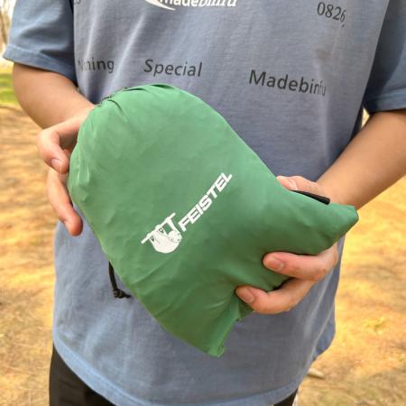 Amaca portatile da campeggio per 1-2 persone, in resistente tessuto di nylon, ideale per 1-2 persone, perfetta per escursioni e trekking. 
