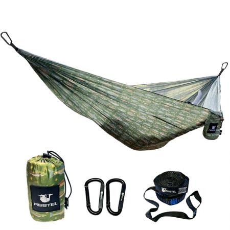 Amaca da campeggio/escursionismo in nylon con zanzariera, portata massima 150 kg.
