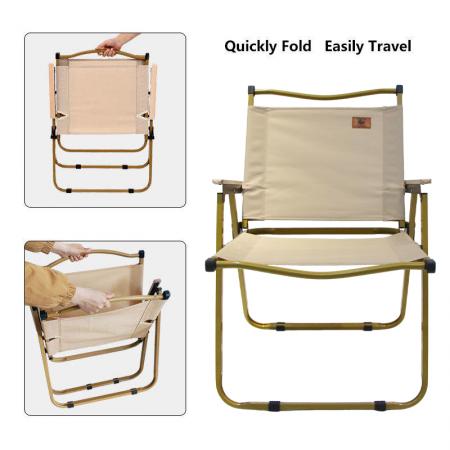 Sedia Kermit pieghevole da esterno in acciaio al carbonio con tessuto Oxford, per giardino, campeggio e picnic. 