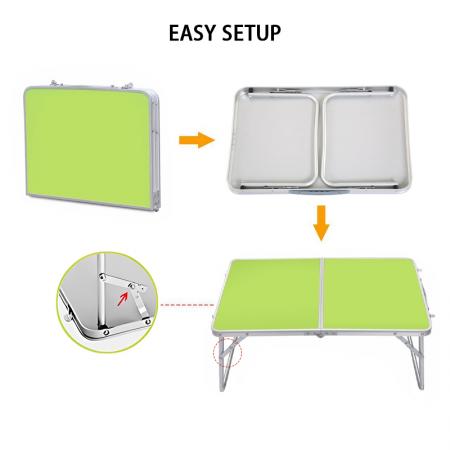 Tavolino pieghevole portatile economico in alluminio, moderno, regolabile, per esterni, picnic, laptop.