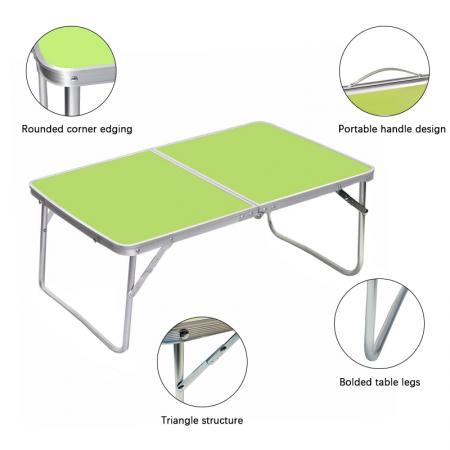 Tavolino pieghevole portatile economico in alluminio, moderno, regolabile, per esterni, picnic, laptop.