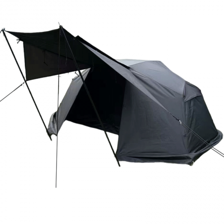 Tenda da campeggio impermeabile per viaggi, escursioni e attività all'aperto con veranda, struttura a una camera da letto, facile da montare.