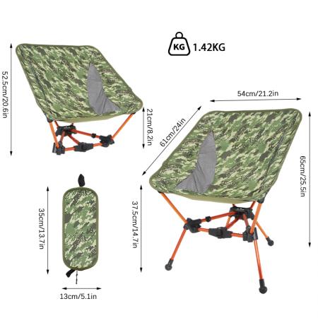 Sedia a luna portatile da esterno per picnic, pesca, campeggio leggero, sedia pieghevole da spiaggia 