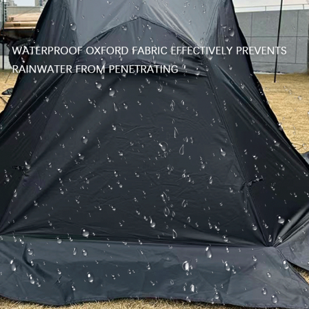 Tenda da campeggio impermeabile per viaggi, escursioni e attività all'aperto con veranda, struttura a una camera da letto, facile da montare.