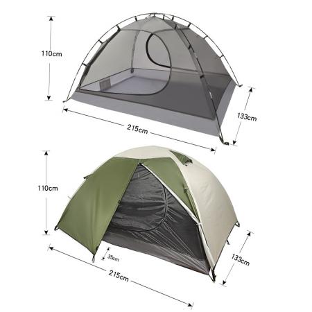 Tenda da campeggio a doppio strato per tutte le stagioni, completamente automatica, con protezione solare, ideale per esterni. 