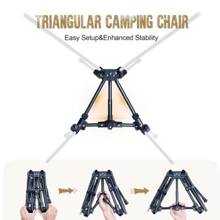 Sedia pieghevole ultraleggera con schienale alto, portatile, ideale per esterni, spiaggia, campeggio e relax. 