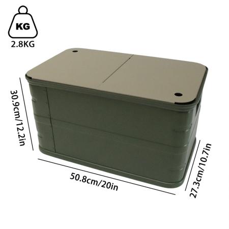 Scatola portaoggetti da campeggio in alluminio a impilamento aperto di grande capacità, impermeabile OEM, ideale per esterni, viaggi e auto.