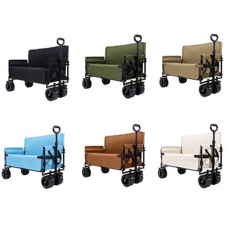Carrello pieghevole multiuso, robusto, pieghevole, da spiaggia, di grande capacità