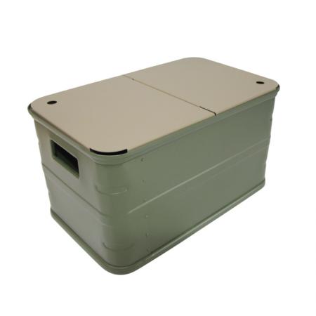 Scatola portaoggetti da campeggio in alluminio a impilamento aperto di grande capacità, impermeabile OEM, ideale per esterni, viaggi e auto.