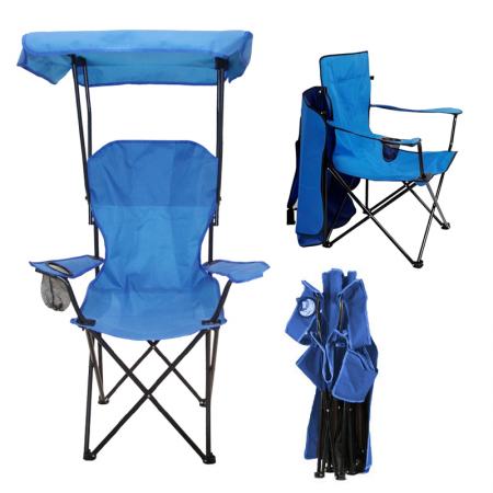 Mobili da esterno all'ingrosso, accessori da campeggio, sedia da spiaggia pieghevole e leggera per la pesca con portabicchieri e parasole. 