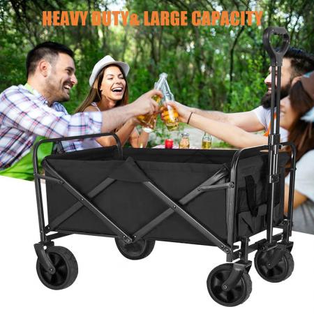 Carrello da giardino per esterni, carrello da spiaggia pieghevole, carrello a mano pieghevole, carrello pieghevole