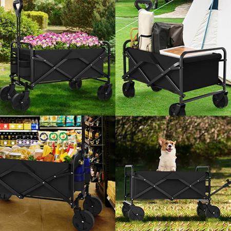 Carrello da giardino per esterni, carrello da spiaggia pieghevole, carrello a mano pieghevole, carrello pieghevole