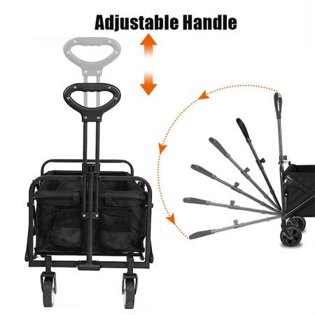 Carrello da giardino per esterni, carrello da spiaggia pieghevole, carrello a mano pieghevole, carrello pieghevole