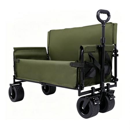 Carrello pieghevole multiuso, robusto, pieghevole, da spiaggia, di grande capacità