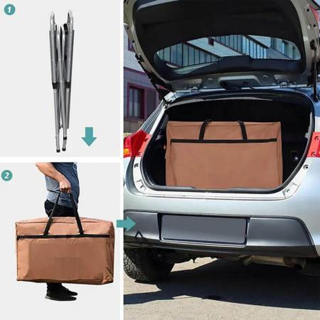 Tavolo da cucina pieghevole multifunzione in alluminio per campeggio all'aperto con borsa Oxford e armadietto. 